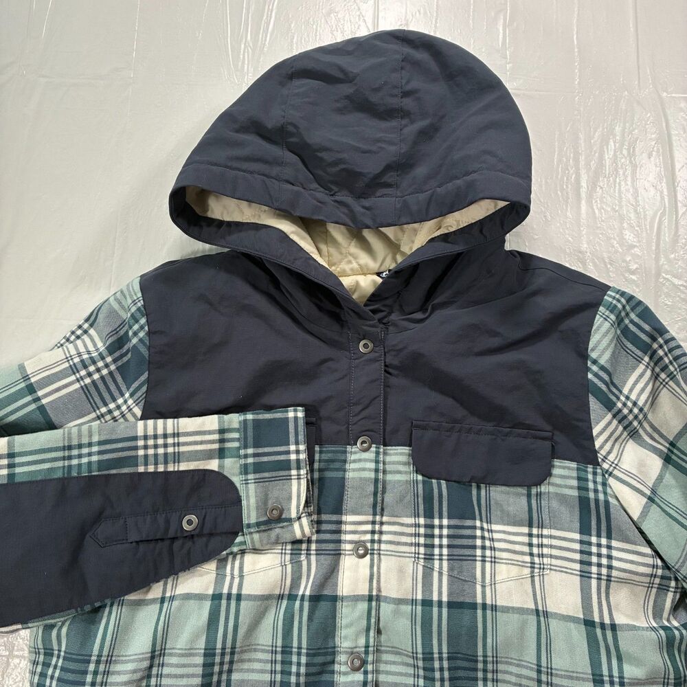 Kuhl Women's Medium Artisan Jacket Hoodie Hooded Snap Button Dusty Blue 4086